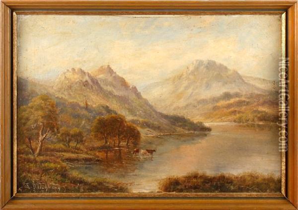 Loch Katrine, Trossachs, Scotland Oil Painting - Sidney Yates Johnson