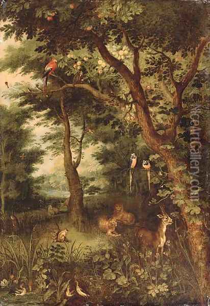 The Garden of Eden Oil Painting - Jan Brueghel the Younger