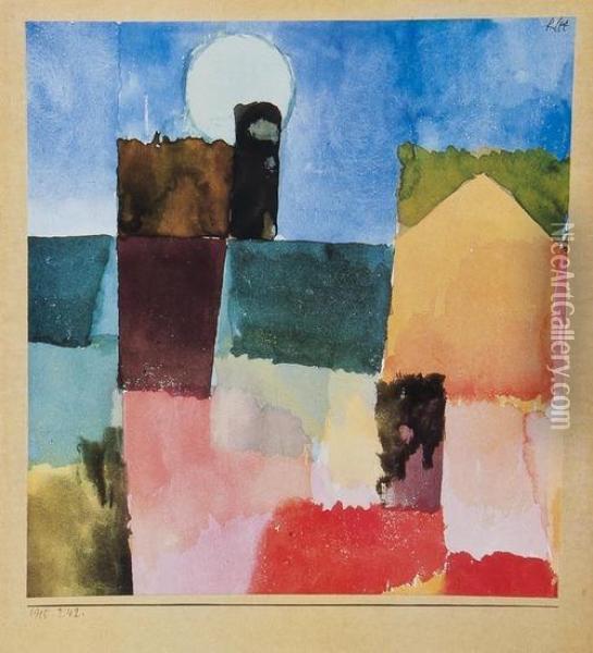 Untitled Oil Painting - Paul Klee