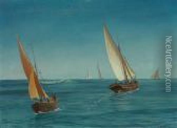 On The Mediterranean Oil Painting - Albert Bierstadt