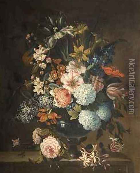 Vase of Flowers Oil Painting - Pieter Hardime