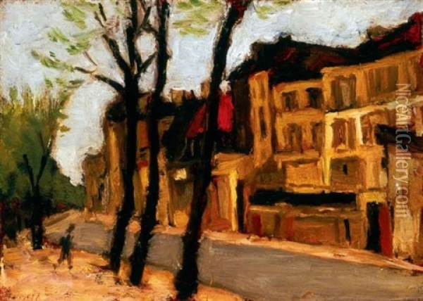 Parizsi Osz  - Charenton (autumn In Paris  - Charenton) Oil Painting - Adolf Fenyes