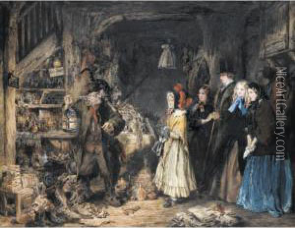 Miss Flite Introduces The Wards In Jarndyce To The Lord Chancellor Oil Painting - Sir John Gilbert