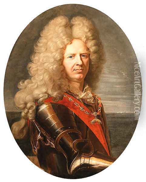 Portrait of a Nobleman Oil Painting - Nicolas de Largilliere