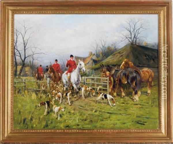 Leaving For The Hunt Oil Painting - George Wright
