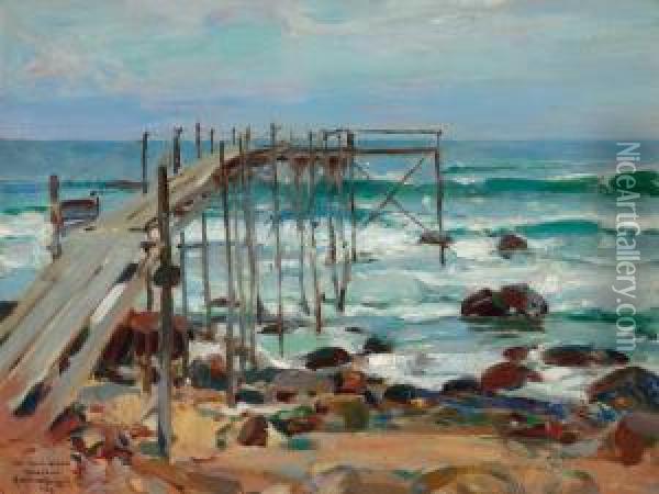 The Mill Stand, Montauk Oil Painting - Walter Granville-Smith