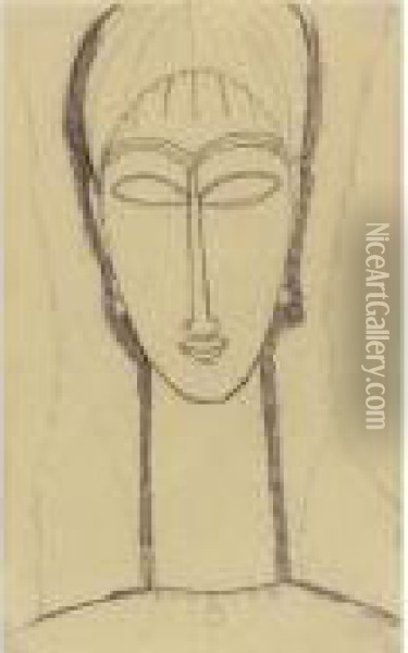 Tete De Cariatide Oil Painting - Amedeo Modigliani