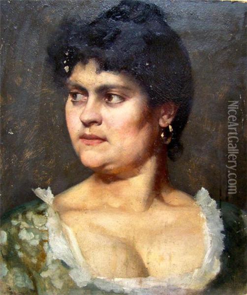 Brustportrait Einer Dame Oil Painting - Rudolf Possin