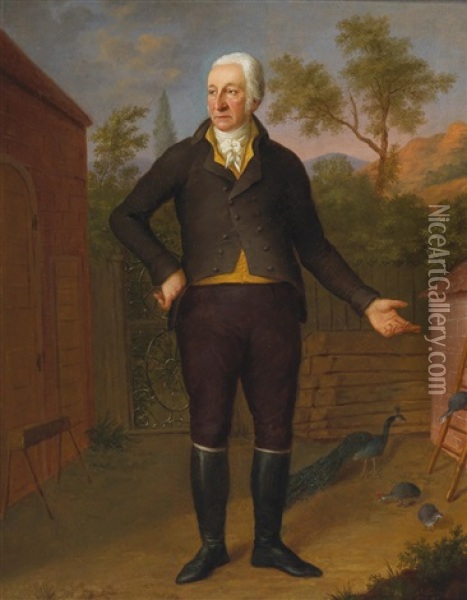 A Portrait Of Nikolaus Joseph Von Jacquin Oil Painting - Josef (Willibrord Josef) Maehler