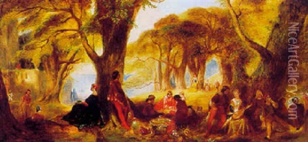 Frokost I Det Gronne Oil Painting - William Etty