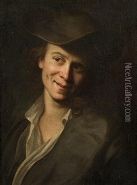 Portrait De Jeune Homme Oil Painting - Christian Seybold