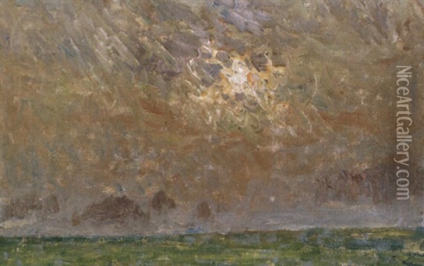 Landschap Oil Painting - Emile Claus
