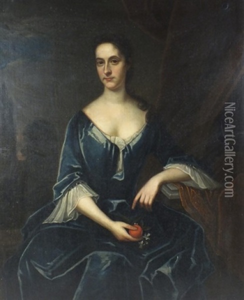 Portrait Of Mary Sherlock Oil Painting - Maria Verelst