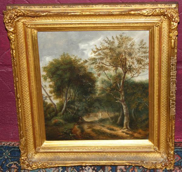 Woodland Scene Oil Painting - Thomas Hudson