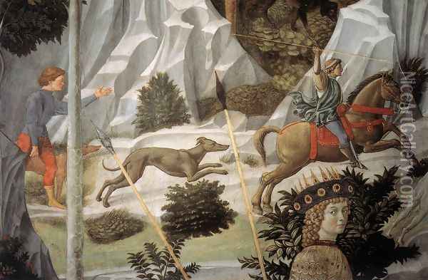 Procession of the Youngest King (detail 10) 1459-60 Oil Painting - Benozzo di Lese di Sandro Gozzoli
