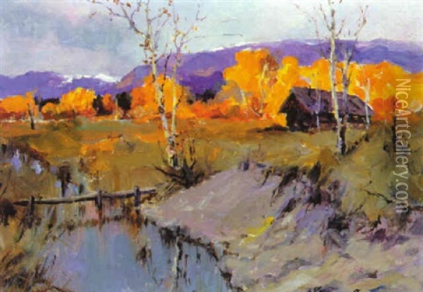 Autumn Morning Oil Painting - Sydney Mortimer Laurence
