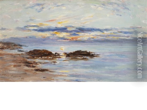 Sunset Oil Painting - William McTaggart