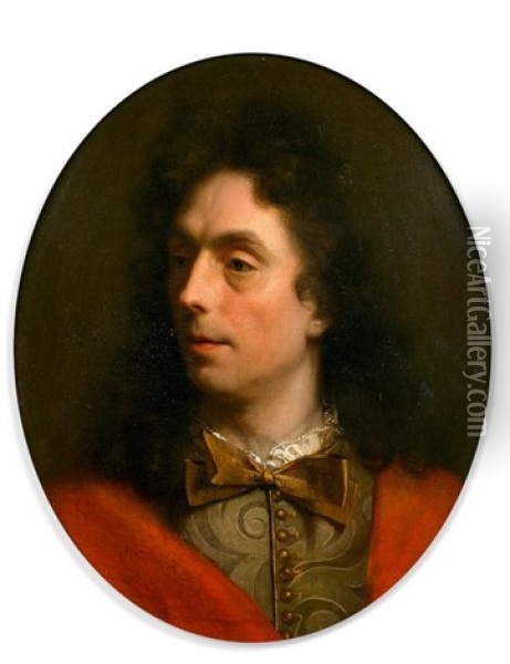 Portrait D'homme En Buste Oil Painting - Jean-Baptiste Santerre
