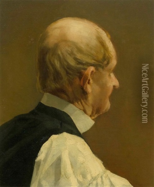 Portrait Of A Man Oil Painting - Johann Jakob Ulrich