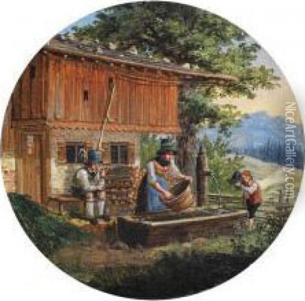 Miniaturgemalde Oil Painting - Lorenzo I Quaglio