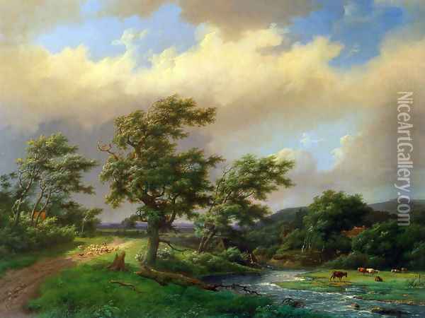 The Approaching Storm Oil Painting - Marianus Adrianus Koekkoek