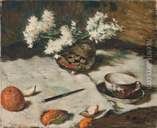 Blumenstillleben Mit Orangen Oil Painting - Peter Alexanrovitch (Pierre) Nilouss