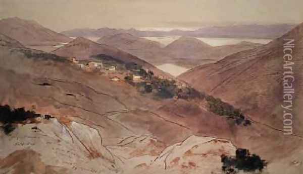 Village of Katochori Oil Painting - Edward Lear