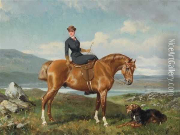 Sidesaddle Oil Painting - Alfred F. De Prades