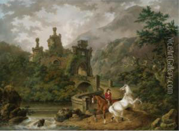 The Startled Stallion Oil Painting - Charles Townley