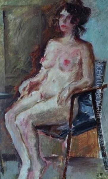 Nu Assis Oil Painting - Nikolai Andreevich Tyrsa