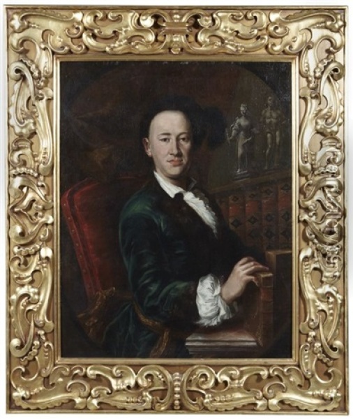 Portrait D'un Bibliophile Oil Painting - Johann (Jan) Kupetzki