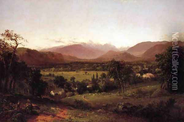 The White Mountains - From North Conway Oil Painting - John Frederick Kensett
