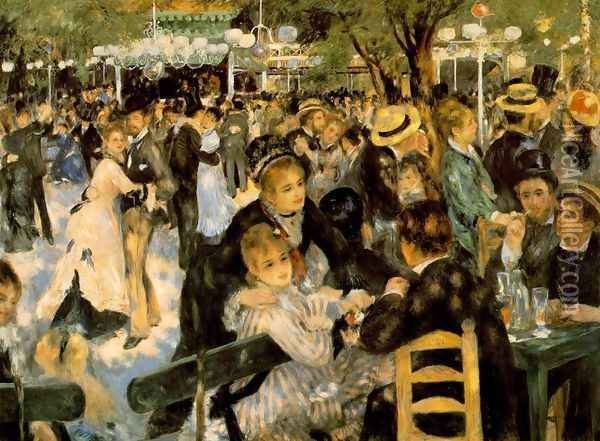 Dance At The Moulin De La Galette Oil Painting - Pierre Auguste Renoir