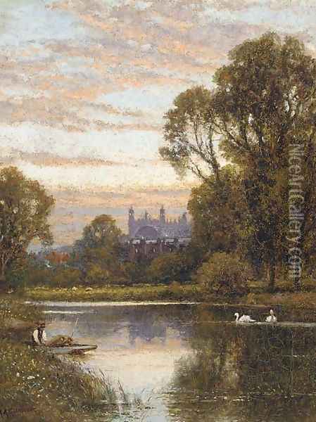 Eton College Oil Painting - Alfred Augustus Glendening