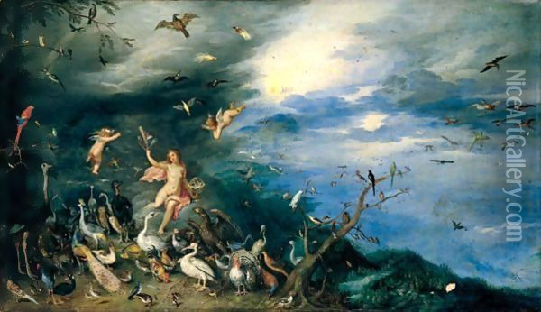 The Element Of Air Oil Painting - Jan Brueghel the Younger