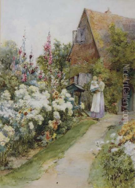 A Cutting Garden Oil Painting - John Edward Goodall