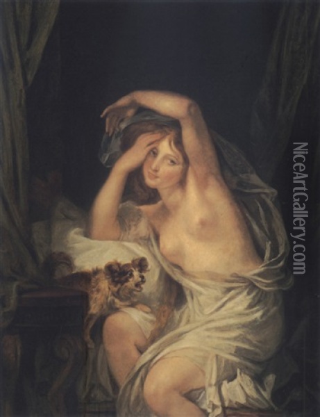 Arising From Bed (le Reveil) Oil Painting - Jean Baptiste Greuze