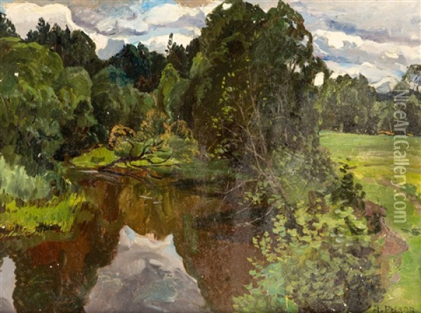 Lakeview Oil Painting - Arkady Rylov