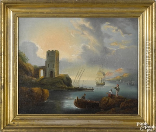 Hudson River Oil Painting - Thomas Chambers