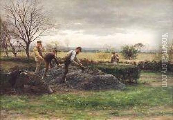 Stone-breakers, East Lothian Oil Painting - William Darling McKay