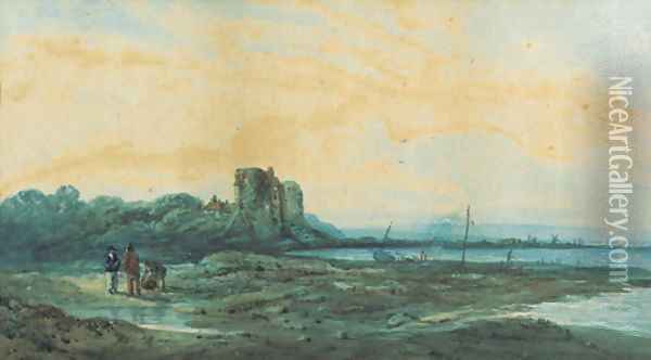Black Rock Castle, Dublin Bay Oil Painting - John Laporte
