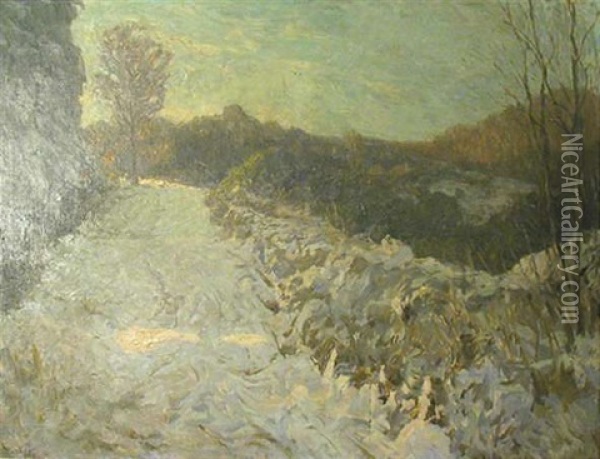 Winterlandschaft Oil Painting - Erwin Starker