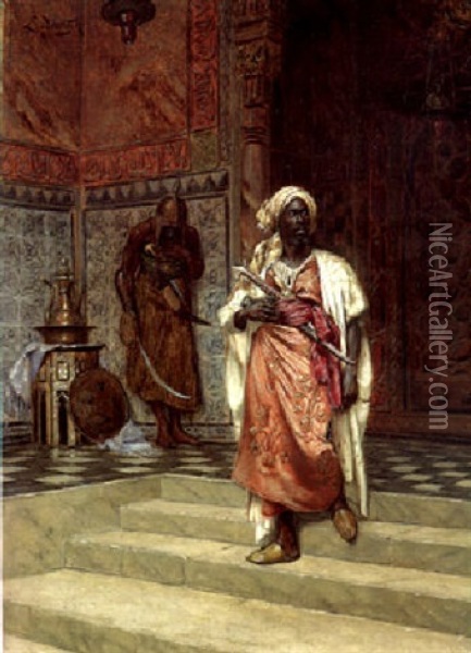 L'emir Oil Painting - Ludwig Deutsch