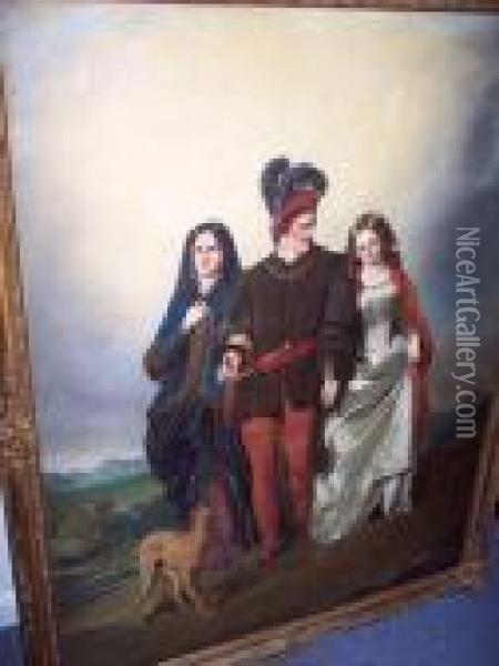 Miranda And Dorothea Oil Painting - John Faed