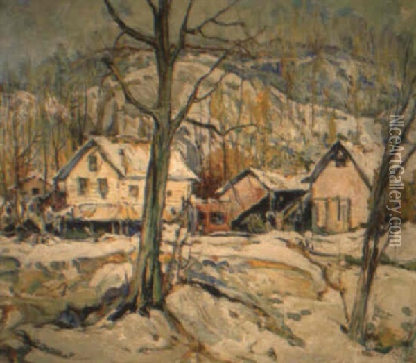 Melting Snow Oil Painting - Charles Reiffel