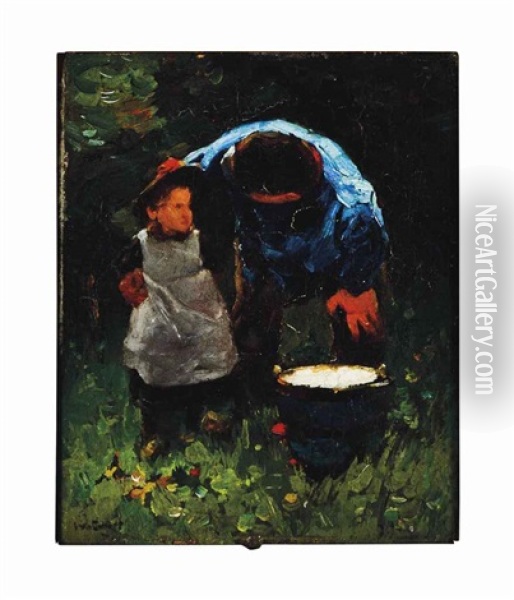 Father And Child Oil Painting - Willem de Zwart