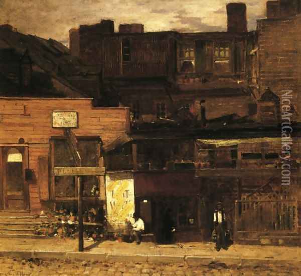 Duane Street, New York Oil Painting - Louis Comfort Tiffany