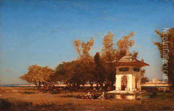 Fontaine de la Sultane Mihrisah Oil Painting - Felix Ziem