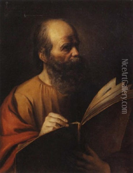 Un Evangeliste (saint Mathieu?) Oil Painting - Salomon de Bray