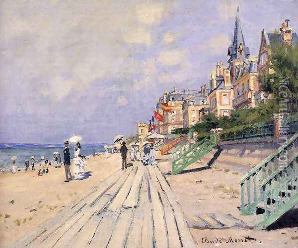 The Boardwalk At Trouville Oil Painting - Claude Oscar Monet
